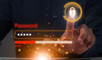 Password complexity bar below a password input field.